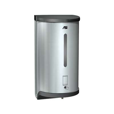 ASI 0362 Automatic Liquid Soap and Gel Hand Sanitizer Dispenser, 27 oz, Surface or Stand Mounted, Stainless Steel