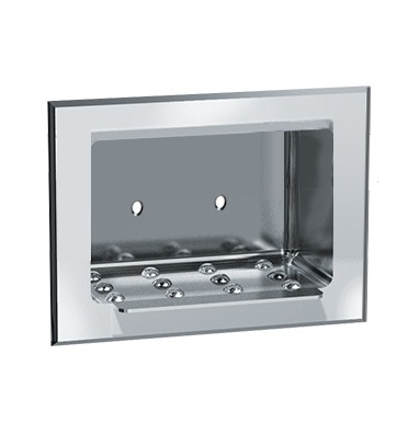 ASI 0400 Soap Dish, Recessed, Dry Wall, Stainless Steel