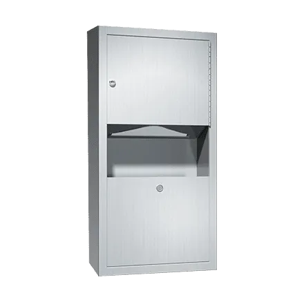 ASI 0462-AD-9 Traditional Paper Towel Dispenser and Waste Receptacle, Surface Mounted, 2 Gallon