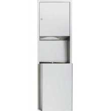 ASI 0469-A recessed paper towel dispenser and waste receptacle with mirrored door, 12 gallon, stainless steel
