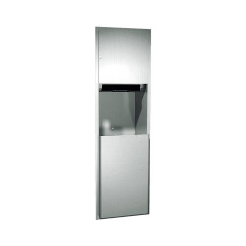 ASI 04692AC Traditional Automatic Roll Paper Towel Dispenser and Waste Receptacle, 110-240V / AC, Recessed, 17 Gallon