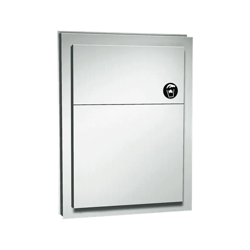ASI 0472 Sanitary Napkin Disposal, Dual Access, Partition Mounted, 1.5 Gallon