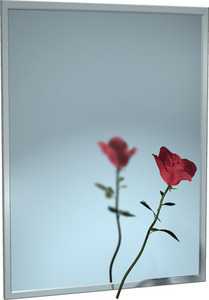 ASI 0620-2436 stainless steel chan-lok frame plate glass mirrors, 24" W x 36" H