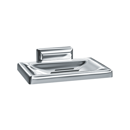 ASI 0720-Z Soap Dish with Drain Holes, Surface Mounted, Chrome Plated Zamak