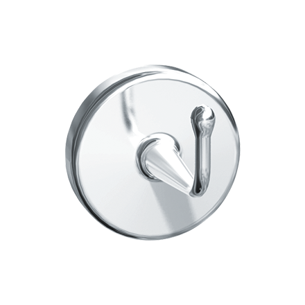 ASI 0751 Robe Hook (Heavy Duty), Surface Mounted (Concealed), Satin Chrome Plated Brass