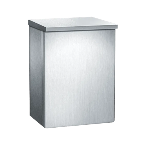 ASI 0852 Surface Mounted Sanitary Napkin Disposal, with Top Cover, Stainless Steel with Satin Finish