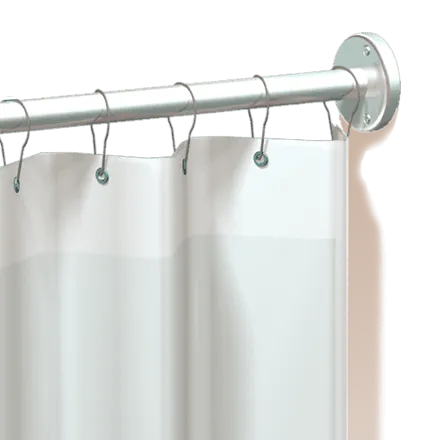 ASI 1200-SHU Shower Curtain Hook, Stainless Steel, Bright Finish (Qty 1 Hook)