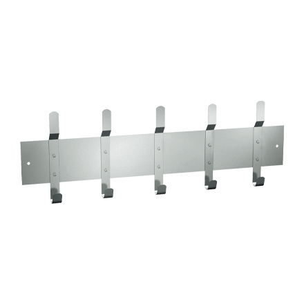 ASI 1307-5 Utility Hook Strip (5 Hooks), Surface Mounted, 46"