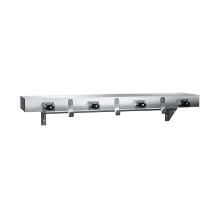 ASI 1315-4 Shelves, Utility Hook and Mop Strip with Drying Rod (3 Hooks, 4 Holders) 36"