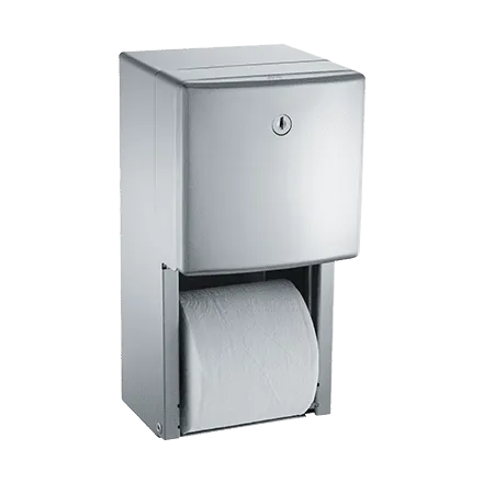 ASI 20030 Roval Twin Hide-A-Roll Toilet Tissue Dispenser, Surface Mounted