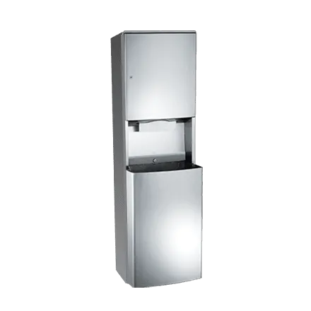 ASI 20469-9 Roval Surface Mounted Paper Towel Dispenser and Removable Waste Receptacle, 14.8 Gallon