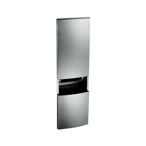 ASI 2046921AC Roval Recessed Automatic Roll Paper Towel Dispenser and Waste Receptacle, AC Powered, 13.5 Gallons