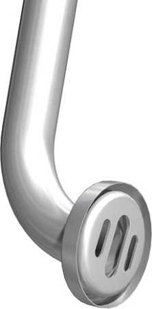 ASI 3100-01-036P grab bar with flanges for concealed mounting, peened, stainless steel, 36 Inch (DISCONTINUED, NOT AVAILABLE TO ORDER)