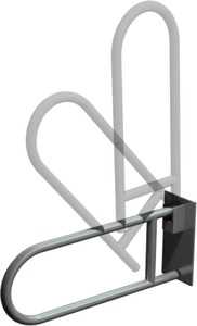 ASI 3451 swing-up grab bar, stainless steel, satin finish exterior