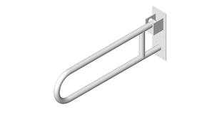 ASI 3451-P swing-up s/s grab bar with peened finish, stainless steel