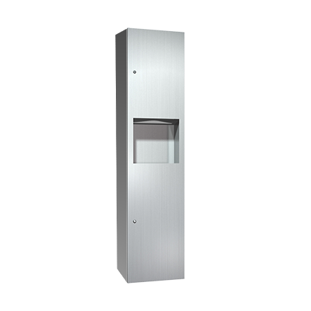 ASI 6467-9 Simplicity Paper Towel Dispenser and Waste Receptacle, Surface Mounted, 4.2 Gallon