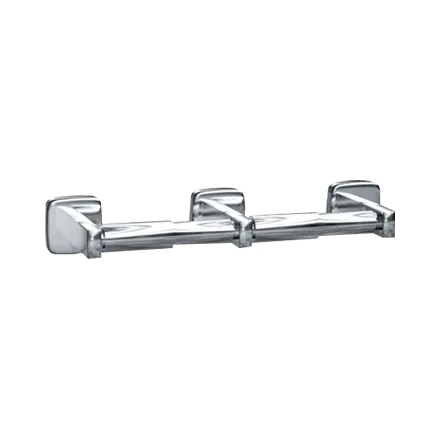 ASI 7305-2S Toilet Tissue Holder, Double, Surface Mounted, Satin Finish