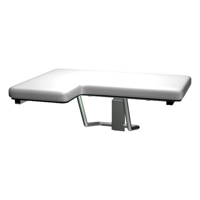 ASI 8205-R Folding Shower Seat, Padded, L Shaped, Right Hand, ADA