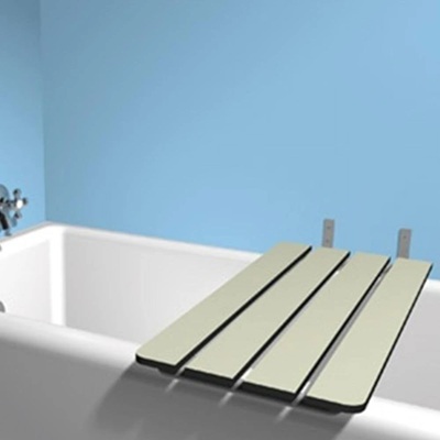 ASI 8358 Fold Up Tub Seat, Solid Phenolic, Ivory, ADA, 15" W