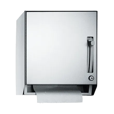 ASI 8522 Traditional Roll Paper Towel Dispenser, Lever-type, Stainless Steel, Surface Mounted