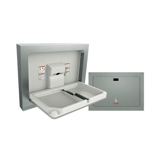 ASI 9018-9 Baby Changing Station, Horizontal, Surface Mounted, Stainless Steel