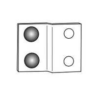 Bobrick B-1002510 Door Plate with Bumpers, .67