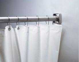 Bobrick B-204-3 Shower Curtain, Opaque, Matte White Vinyl, 70" W x 72" H (Curtain hook and rod sold separately)