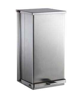 Bobrick B-221216 Foot Operated Waste Receptacle, Satin Finish Stainless Steel, 12 Gallon