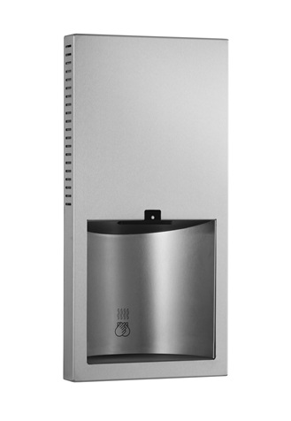 Bobrick B-3725 115V ADA Recessed Automatic Hand Dryer, ADA Compliant, QuietDry Series, Satin Finish, 115V