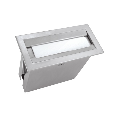 Bobrick B-526 Trimline Series Countertop Mounted Paper Towel Dispenser, C-Fold or Multi-Fold Towels