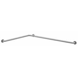 Bobrick B-5897.99 Grab Bar for Two Wall Toilet Compartment, Peened, Horizontal, Satin Finish Stainless Steel, 42" W x 54" D, 1-1/4" Diameter
