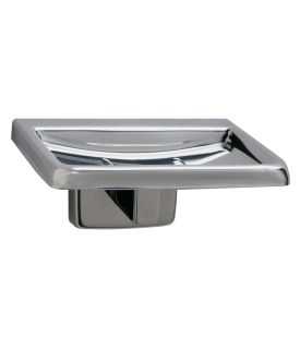 Bobrick B-6807 Soap Dish, Surface Mounted, Satin Finish Stainless Steel