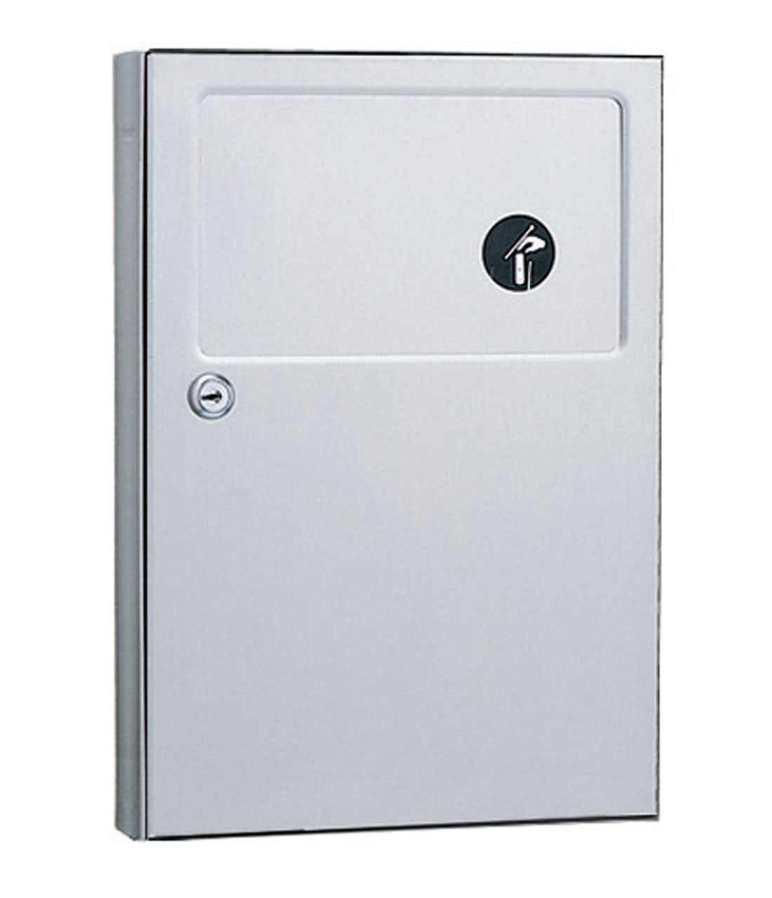B254 Bobrick ClassicSeries Surface-Mounted Sanitary Napkin Disposal, 1.2 gallons, stainless steel
