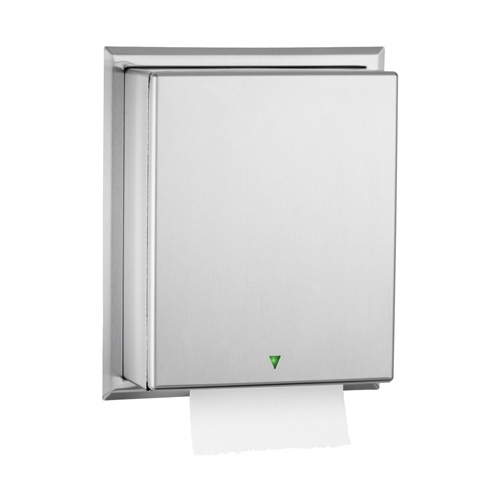Bobrick B29744 Universal Auto Roll Paper Towel Dispenser, Semi-Recessed, Stainless