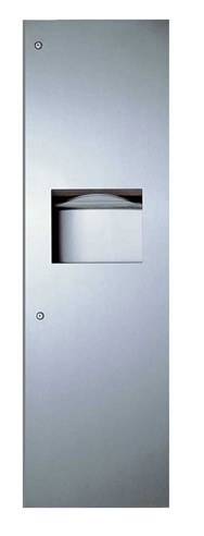 Bobrick B39003 TrimLineSeries Paper Towel Dispenser / Waste Receptacle, Recessed, 12 Gallon, Stainless Steel
