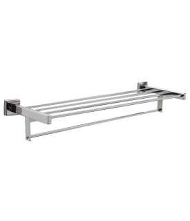 Bobrick B676x24 Surface-Mounted Towel Shelf with Towel Bar, 24" Length