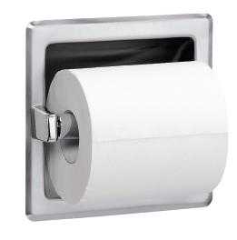 Bradley 5102 Toilet Tissue Dispenser, Recessed, Heavy Gauge Stainless Steel, Bright Finish