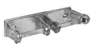 Bradley 5224 Toilet Tissue Dispenser, Dual Roll, Controlled Delivery, Chrome Plated Steel