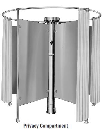 Bradley COL-6C Pre-assembled 6 Person Column Shower (Multi-Stall Column Shower)