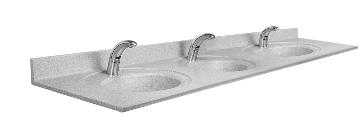 Sloan ELC-43000 SloanStone Triple Station Lavatory Sink, Faucet NOT Included, 90" x 22"