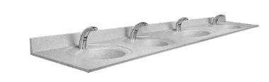 Sloan ELC-44000 SloanStone Quadruple Station Lavatory Sink, Faucet NOT Included, 120" x 22"