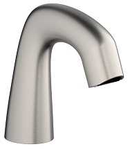 Chicago Faucets EQ-A11A-31ABBN Electronic Lavatory Sink Faucet with Hands-free Infrared Detection, EQ Series, Curved Spout, Single Supply, 0.5 GPM, Includes Plug-in Transformer, Brushed Nickel Finish