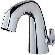 Chicago Faucets EQ-A21B-KJKABCP Chicago Faucets Part: EQ Curved Electronic Spout Assembly with User Temperature Adjustment Handle, 1.0 GPM, Chrome Plated Finish