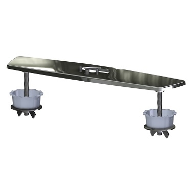 Chicago Faucets EQ-B13-KJKBN Chicago Faucets Part: 8-inch Cover Plate for EQ Series Angular Electronic Faucets, Brushed Nickel Finish