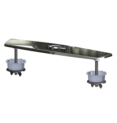 Chicago Faucets EQ-B13-KJKCP Chicago Faucets Part: 8-inch Cover Plate for EQ Series Angular Electronic Faucets, Chrome Plated Finish