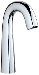 Chicago Faucets EQ-C11B-22ABCP Electronic Lavatory Sink Faucet with Hands-free Infrared Detection, EQ Series, High Arc Spout, Dual Supply, 1.0 GPM, Self Sustaining Power System, Concealed Mechanical Mixing Valve, Chrome Plate Finish