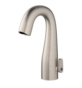 Chicago Faucets EQ-C21B-KJKABBN Chicago Faucets Part: EQ High Arc Electronic Spout Assembly with User Temperature Adjustment Handle, 1.0 GPM, Brushed Nickel Finish