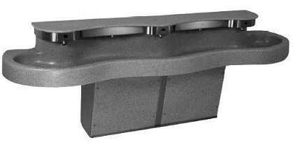 Sloan EW-43000 SloanStone Triple Station Lavatory System Wash Station Equipped with Sloan OPTIMA Electronic Sensor Technology, 86-9/16"