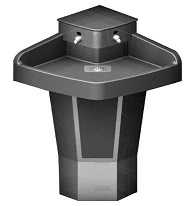 Sloan EWF-42000 SloanStone Double Station Corner Lavatory System Wash Fountain Equipped with Sloan OPTIMA® Electronic Sensor Technology