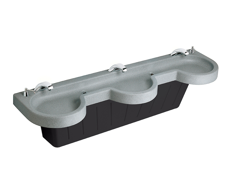 Bradley EXD-3N Express Deck Lavatory/Sink System 3-Station